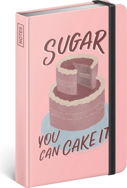 Κομψό ριγέ σημειωματάριο Studio Tabletters Sugar 11 × 16 cm, 172 σελίδες