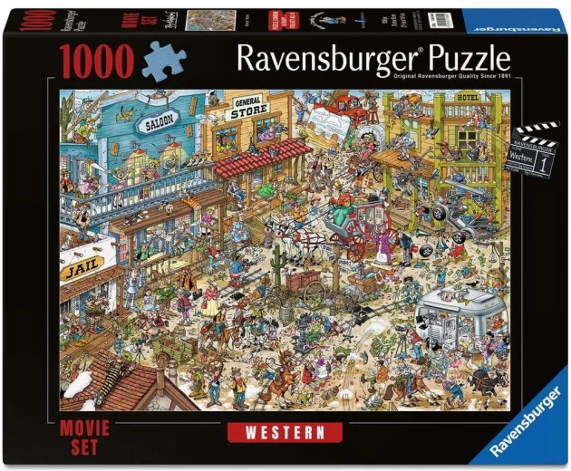Ravensburger Puzzle κινηματογραφικό σετ Western 1000 κομμάτια