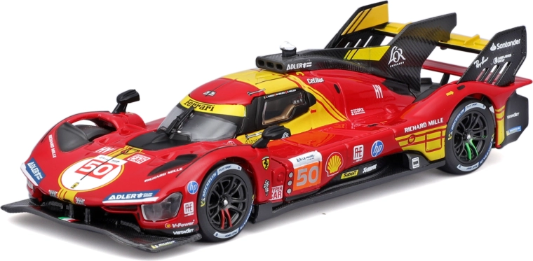 Μεταλλικό μοντέλο Bburago Ferrari 499P 1:43 – νικητής 24H Le Mans 2024 σε προστατευτική θήκη