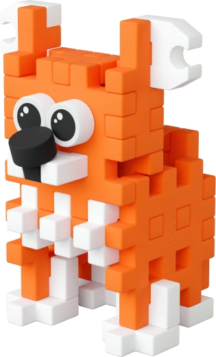 Χαριτωμένο corgi από pixel-κύβους