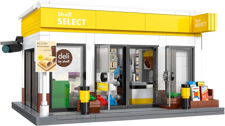 Σετ κατασκευής CaDA Shell Select πρατήριο καυσίμων σε κλίμακα 1:30