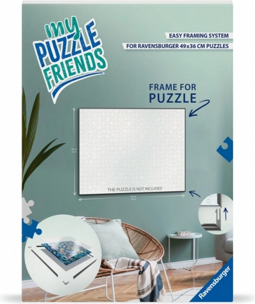 Κορνίζα για παζλ Ravensburger My Puzzle Friends 49x36cm - μαύρη