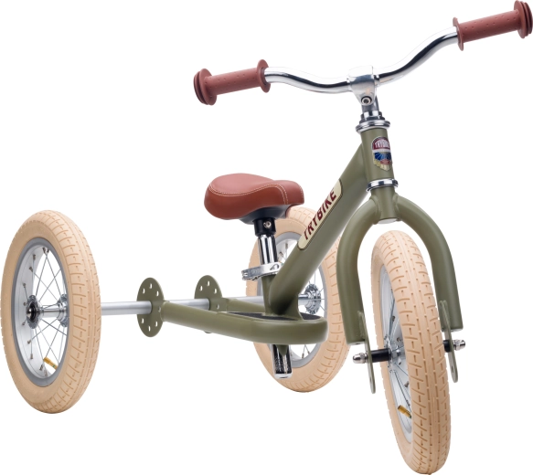 Παιδικό ποδήλατο ισορροπίας Trybike 2σε1 (τρίκυκλο/ποδήλατο ισορροπίας) πράσινο ματ