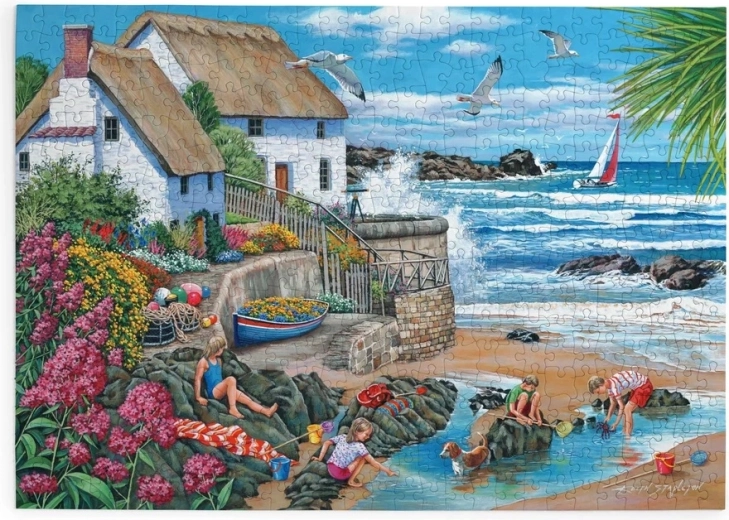 Παζλ House of Puzzles Σπίτια στην ακτή, 500 μεγάλων κομματιών