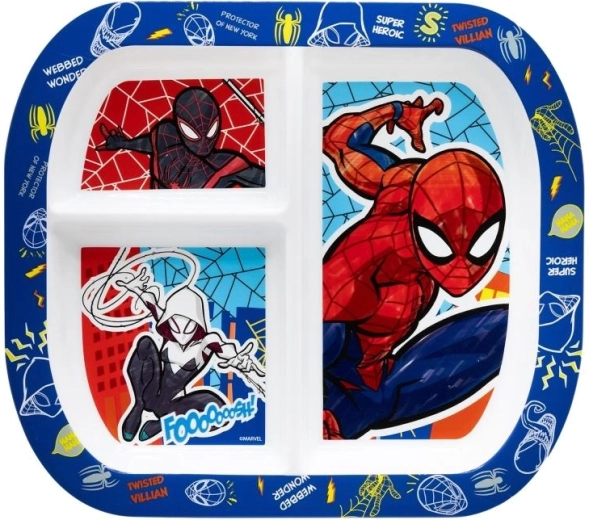 Διαιρούμενο πλαστικό πιάτο Spiderman