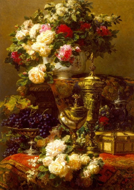 Παζλ ENJOY Jean‑Baptiste Robie: Λουλούδια και φρούτα 1000 κομμάτια