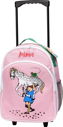 Ροζ παιδική βαλίτσα με ροδάκια Pippi
