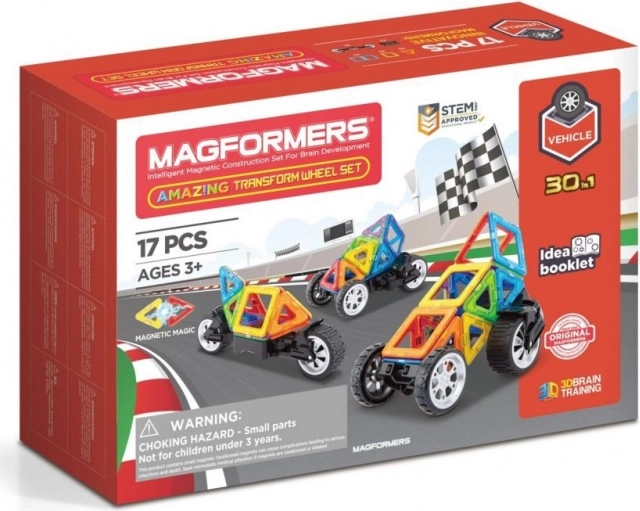Μαγνητική κατασκευαστική MAGFORMERS Transform Wheel Buggy, 17 τεμάχια