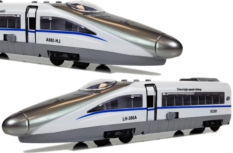 Τρένο Pendolino με μηχανισμό αδράνειας, με φώτα και ήχους – λευκό μοντέλο