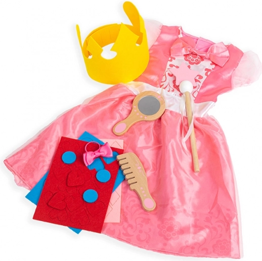 Bigjigs Toys στολή πριγκίπισσας – ροζ φόρεμα με αξεσουάρ