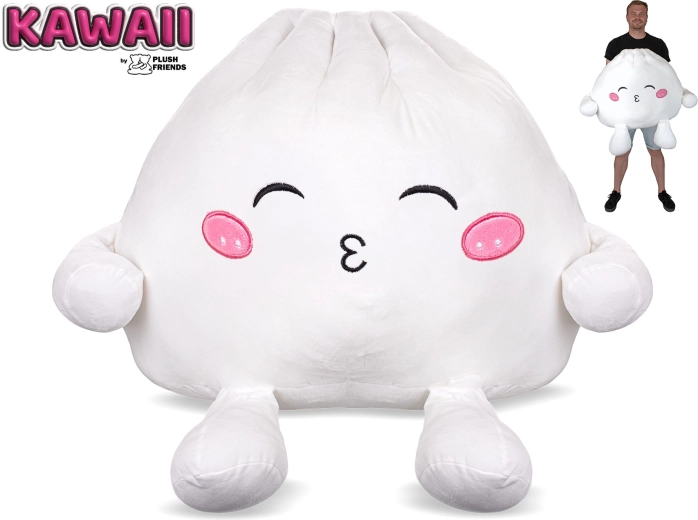 Plush Friends Kawaii λούτρινο bao ζυμαράκι με σουφρωμένο στόμα 60 cm