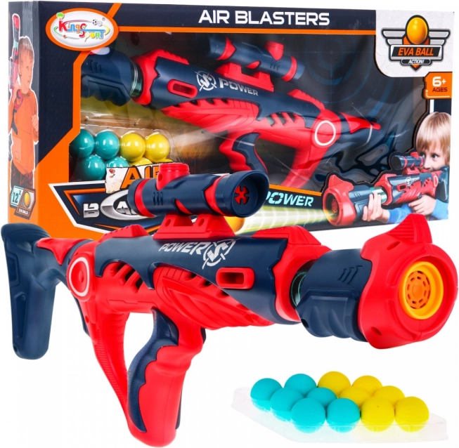 Χειροκίνητο blaster αφρού για παιδιά 6+ με μηχανισμό ελατηρίου, σκοπευτικό και 12 αφρώδεις μπάλες
