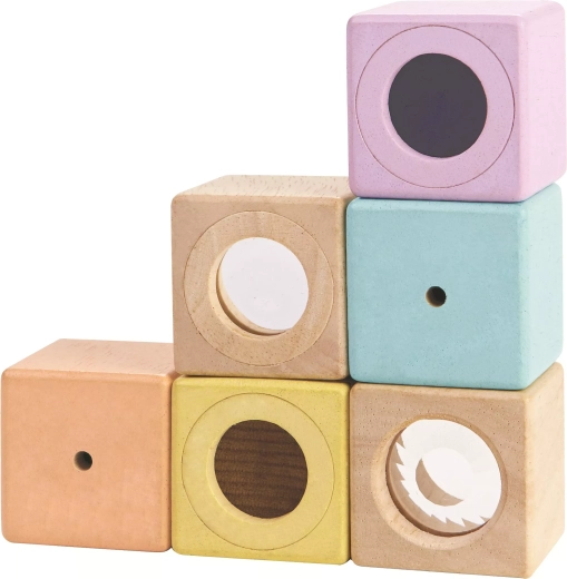 Αισθητηριακά κυβάκια PlanToys (6 τεμ.)
