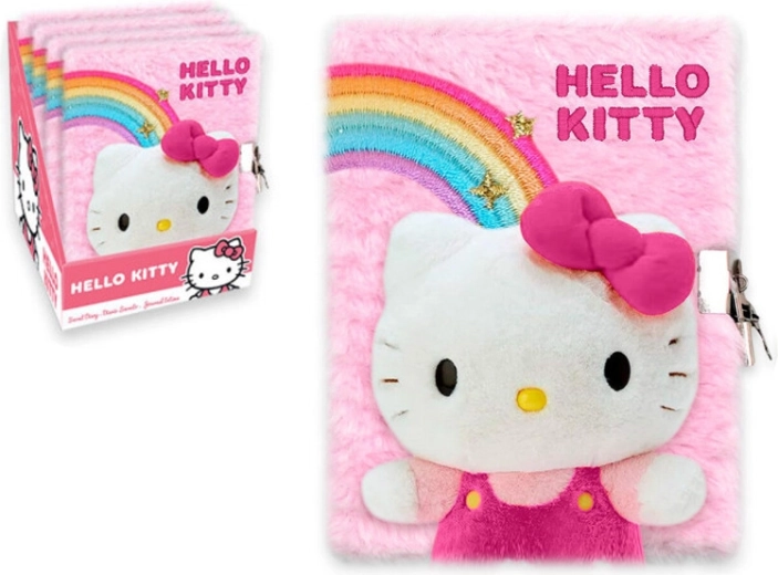 Λούτρινο ημερολόγιο HELLO KITTY A5 με φερμουάρ