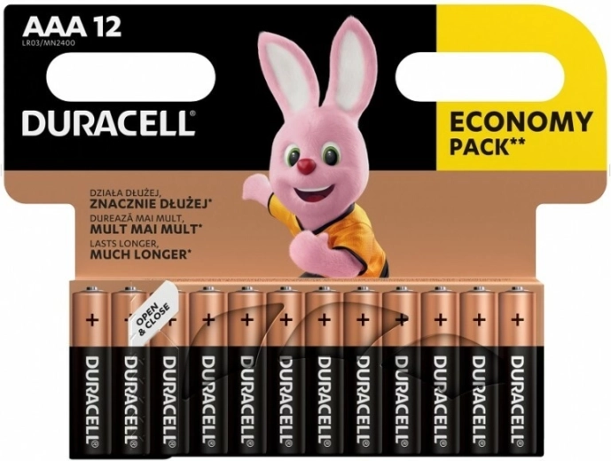 Αλκαλικές μπαταρίες AAA DURACELL Basic, 12 τεμ.