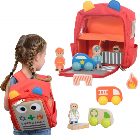 MASTERKIDZ κέντρο διάσωσης σε σακίδιο – ξύλινο σετ παιχνιδιού