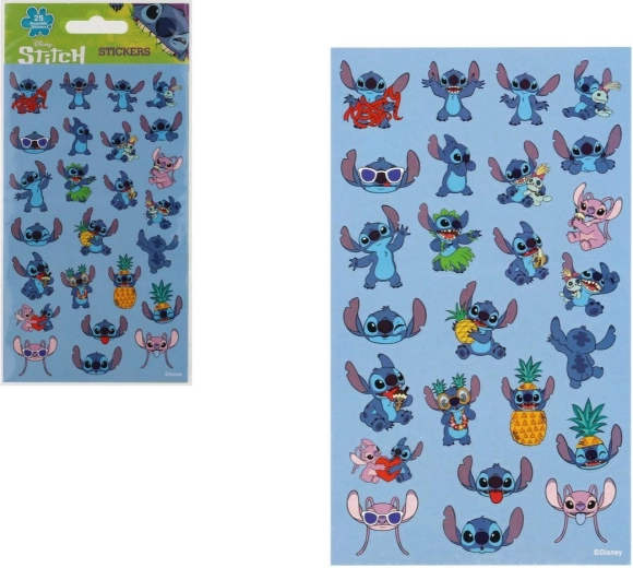 Επαναχρησιμοποιούμενα αυτοκόλλητα Lilo και Stitch μπλε - 1 τεμάχιο