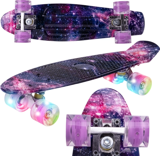 Penny board με φωτιζόμενους τροχούς Space