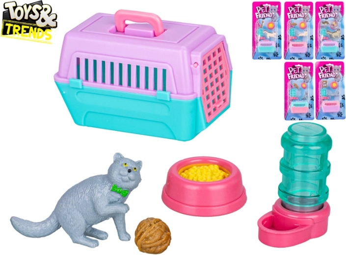 Γάτα με κλουβί μεταφοράς και αξεσουάρ Toys&Trends