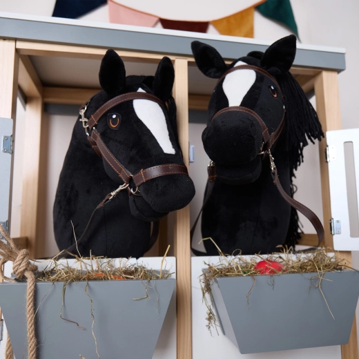 Bieco άλογο hobby horsing σε κοντάρι μαύρο μέγεθος S