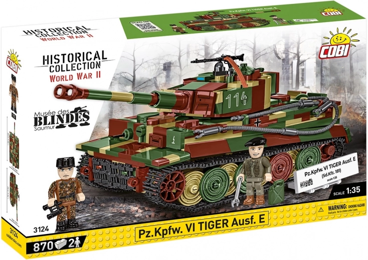 Κατασκευαστικό σετ COBI Pz.Kpfw. VI Tiger Ausf. E – άρμα σε κλίμακα 1:35, 870 κομμάτια