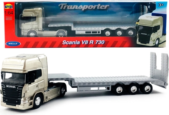 Welly φορτηγό Scania 1:64 με ρυμουλκούμενο