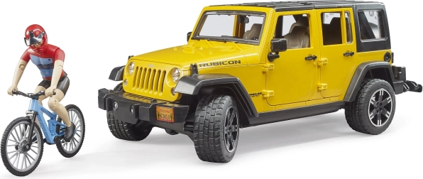 Bruder Jeep Wrangler Rubicon με ποδηλάτη και ποδήλατο