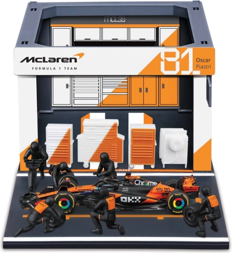 Bburago Formula Racing F1 Pit Pass σετ McLaren MCL39 2025 Oscar Piastri 1:43