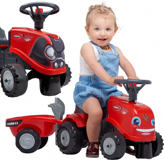 Παιδικό πατητό τρακτέρ BABY CASE IH με τρέιλερ και αξεσουάρ