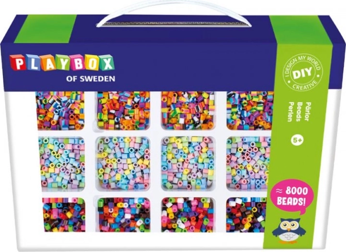 PLAYBOX σιδερώσιμες χάντρες, mega σετ 8000 τεμ.