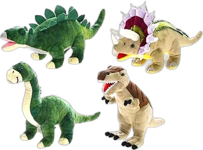 Dinoworld λούτρινος δεινόσαυρος 37 cm (4 είδη) - 1 τεμάχιο
