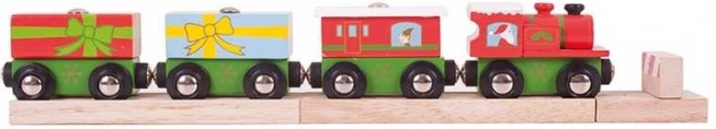 Χριστουγεννιάτικο τρενάκι Bigjigs Rail με ράγες