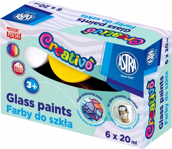 Χρώματα για γυαλί ASTRA CREATIVO 6×20 ml
