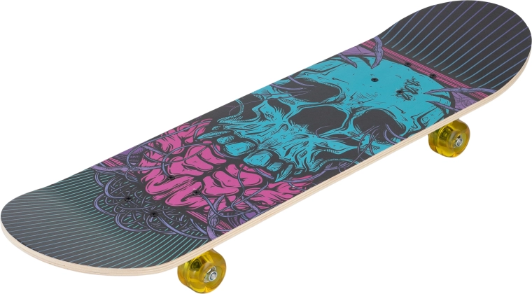 Τιρκουάζ skateboard Sparkys με νεκροκεφαλή 31"