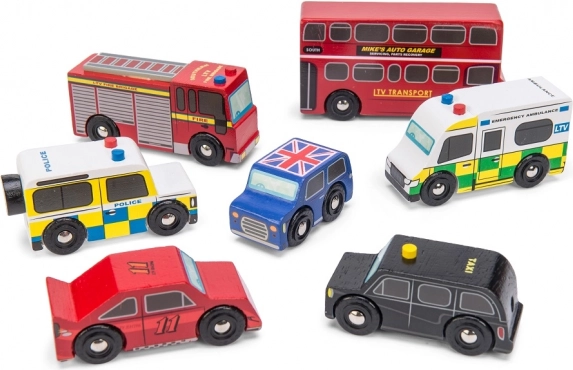 Le Toy Van λονδρέζικο σετ ξύλινων οχημάτων