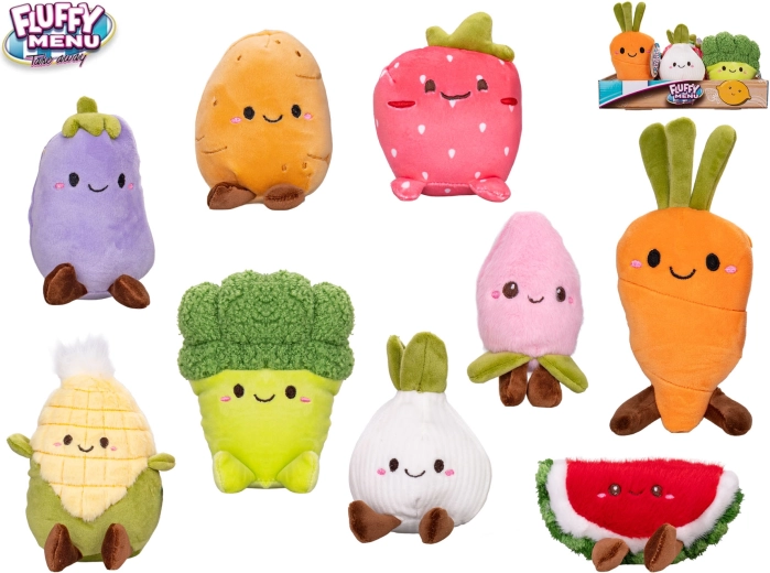 Fluffy Menu λούτρινα φρούτα και λαχανικά 12–14 cm