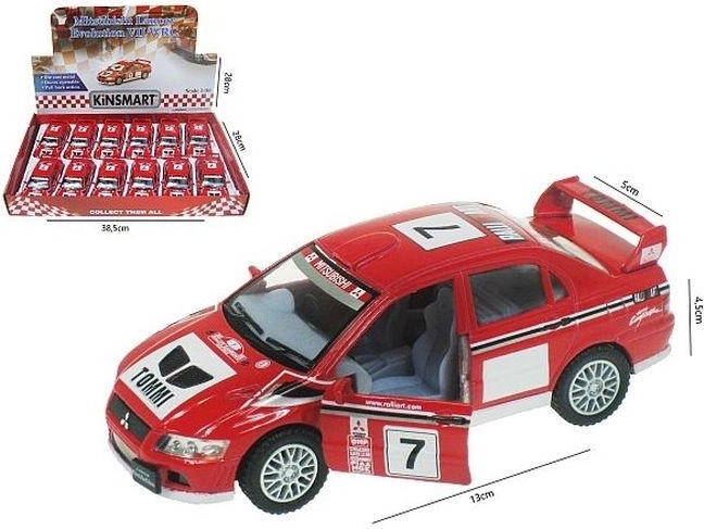 Mitsubishi Lancer Evolution VII WRC μεταλλικό μοντέλο αυτοκινητάκι 1:36 με κίνηση pull-back