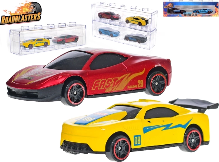 Roadblasters σετ μεταλλικών αγωνιστικών αυτοκινητάκια 7 cm σε κουτάκι