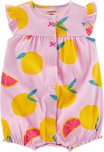 Καλοκαιρινό φορμάκι Carter's με κοντό μανίκι Purple Lemon, κοριτσίστικο, μέγεθος 56