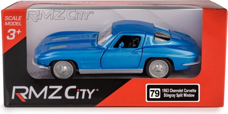 Μεταλλικό μοντέλο RMZ City Chevrolet Corvette Stingray Split Window 1963 1:35 μπλε