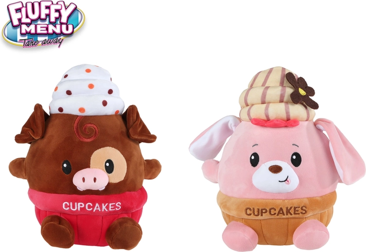 Λούτρινο ζωάκι cupcake Fluffy Menu 27 εκ.