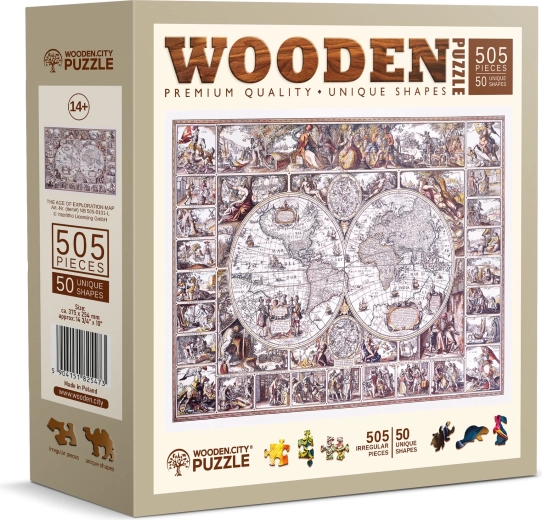 Ξύλινο παζλ WOODEN CITY Χάρτης της Εποχής των Ανακαλύψεων 505 κομμάτια