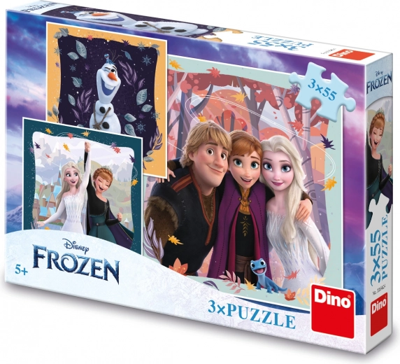 Παζλ Disney Frozen Χαρούμενο φθινόπωρο 3×55 κομμάτια