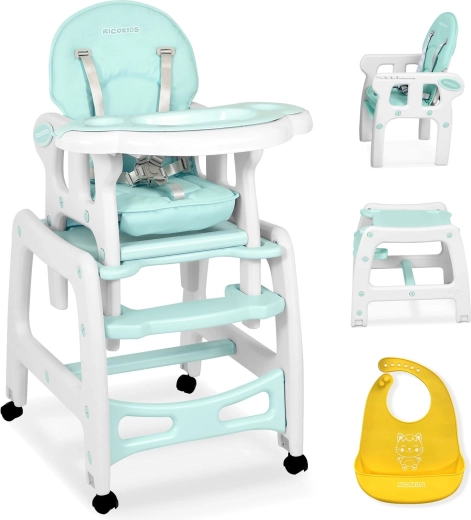 Καρεκλάκι φαγητού 5 σε 1 RICOKIDS Sinco – τιρκουάζ
