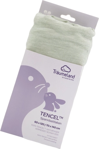 Τεντωτό σεντόνι Träumeland Tencel uni desert sage