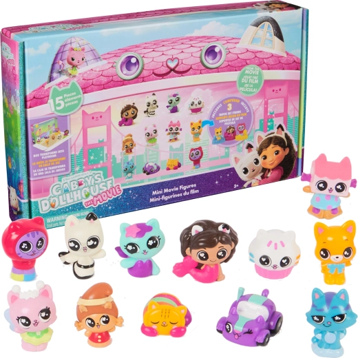 Κινηματογραφικό σετ GABBY'S DOLLHOUSE – 12 μίνι φιγούρες και 3 βάσεις