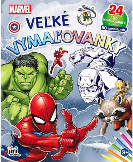 Μεγάλο βιβλίο ζωγραφικής Marvel με αυτοκόλλητα