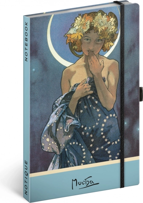 Σημειωματάριο Alfons Mucha – Luna, με κουκκίδες 13 × 21 cm