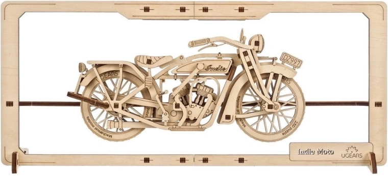 Ugears ξύλινο μηχανικό παζλ 2,5D Indie Moto