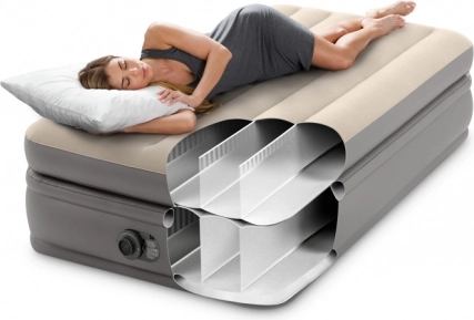 Φουσκωτό κρεβάτι Dura‑Beam Twin Comfort Elevated με ενσωματωμένη ηλεκτρική αντλία